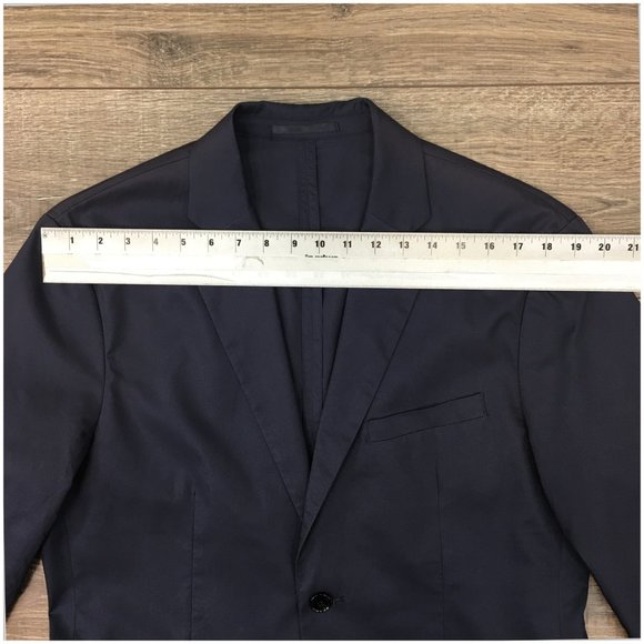 H&M Mens Blazer Sport Coat‎ Two Button Casual Jacket Size 44R Slim Cotton Suits - Picture 9 of 13